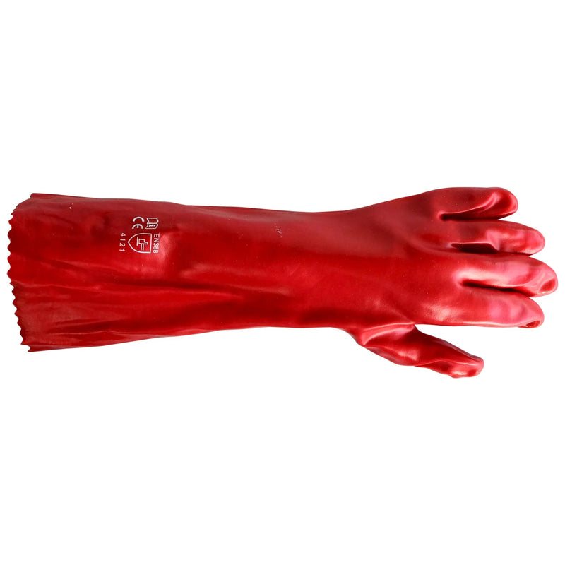 Safety Gloves - PVC (Red)  45 cm