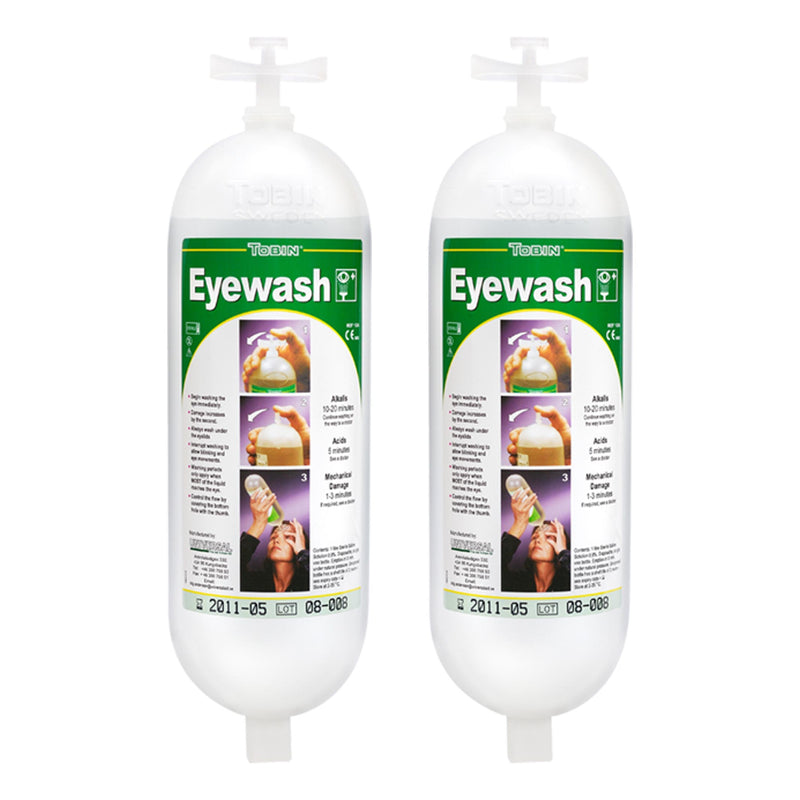 Safety Shower and Eye Wash Unit Replacement Bottles 2 x 1L Bottles